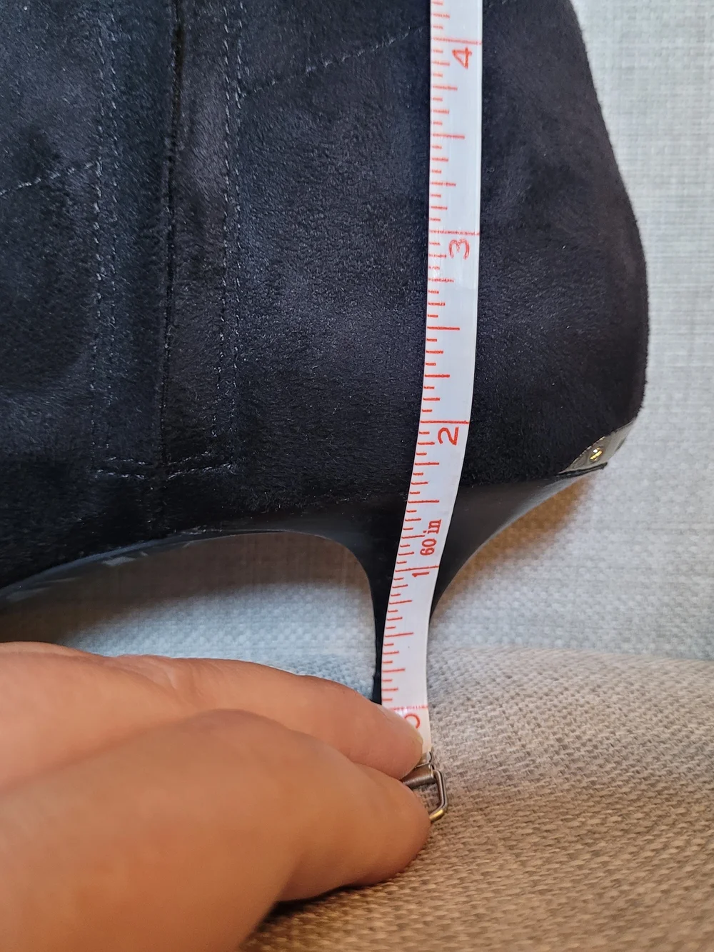 Michael Kors Black Suede Over-the-Knee Kitten Heel Boots Size 7.5M